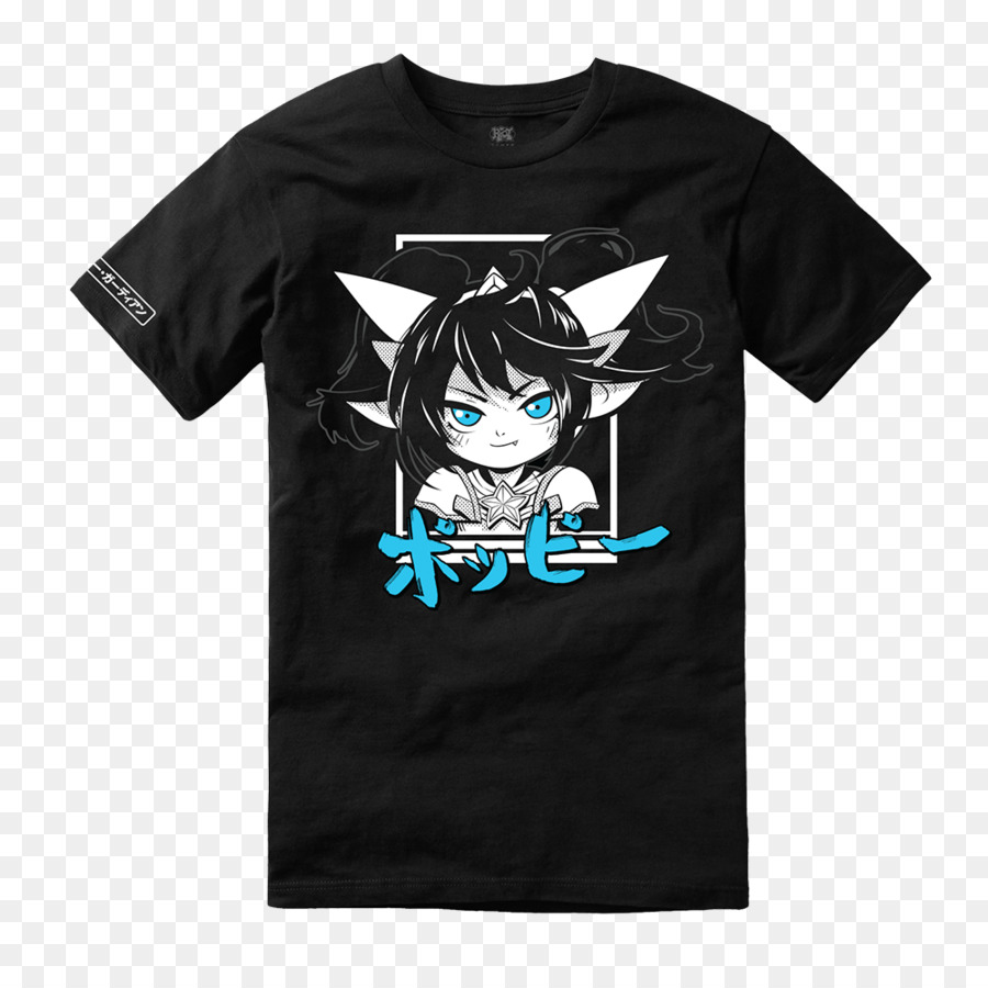 T Shirt Animé，Tee Shirt Noir PNG