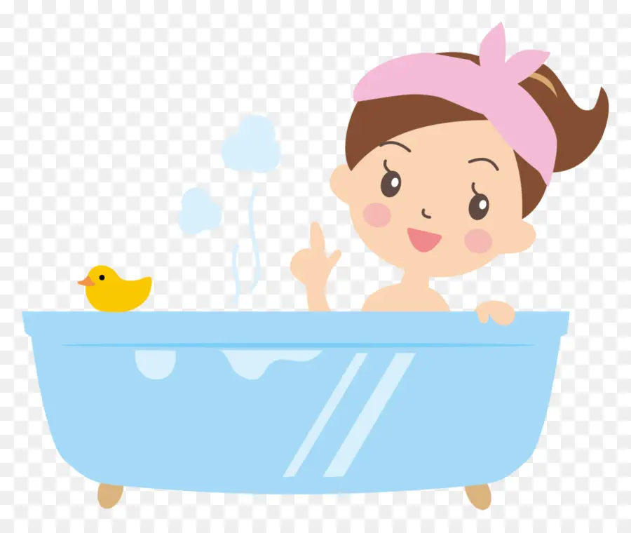 Fille Dans La Baignoire，Fille PNG