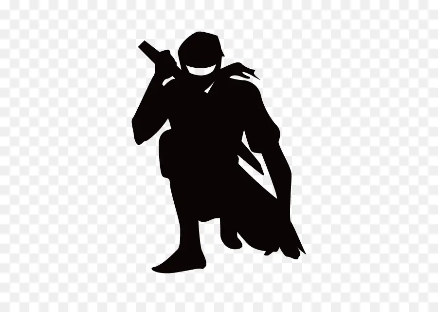 Silhouette De Ninja，Guerrier PNG