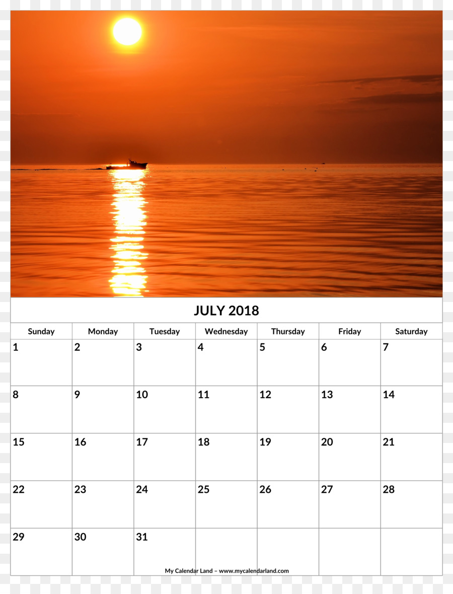 Calendrier，2018 PNG