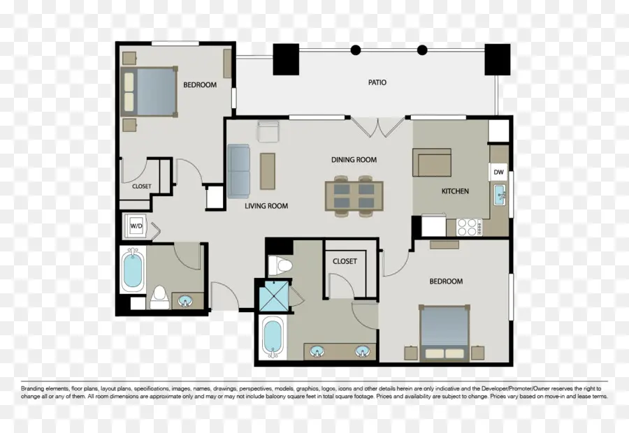 Plan D'étage，Chambres PNG