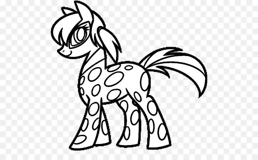 Poney，Noir Et Blanc PNG