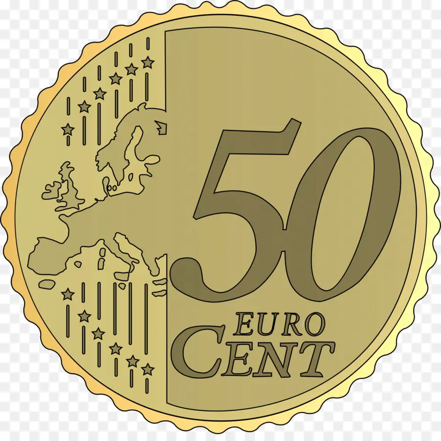 Pièce De 50 Centimes D'euro，Argent PNG