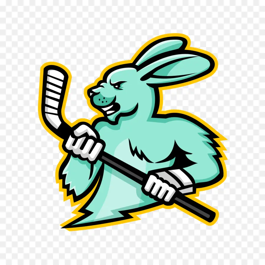 Lapin Jouant Au Hockey，Lapin PNG