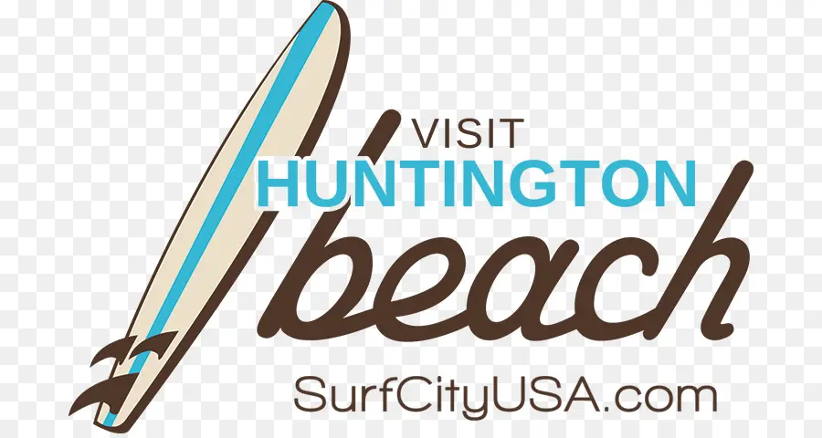 Logo De La Plage De Huntington，Planche De Surf PNG