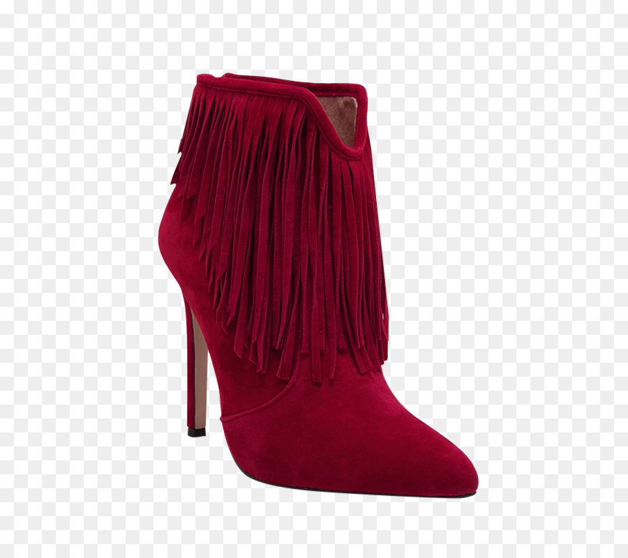 Bottes à Franges Rouges，Talons Hauts PNG