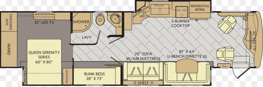 Plan D'étage Du Camping Car，Mise En Page PNG