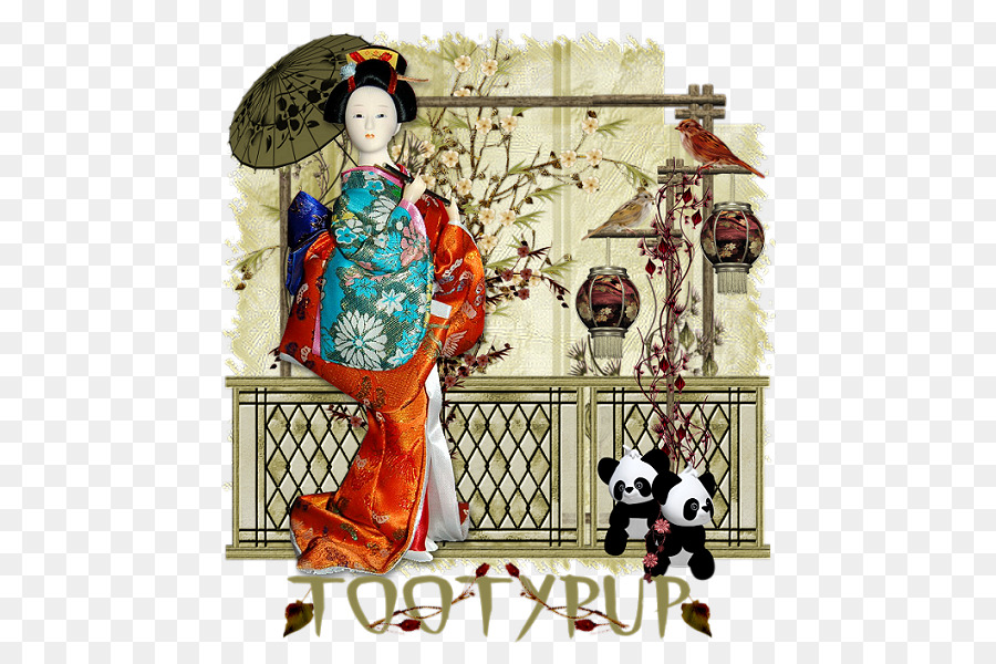 Poupée Geisha，Kimono PNG