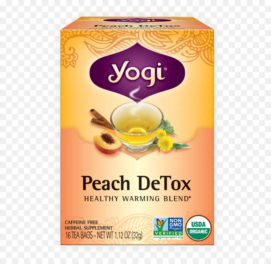 Yogi Peach Détox，à Base De Plantes PNG