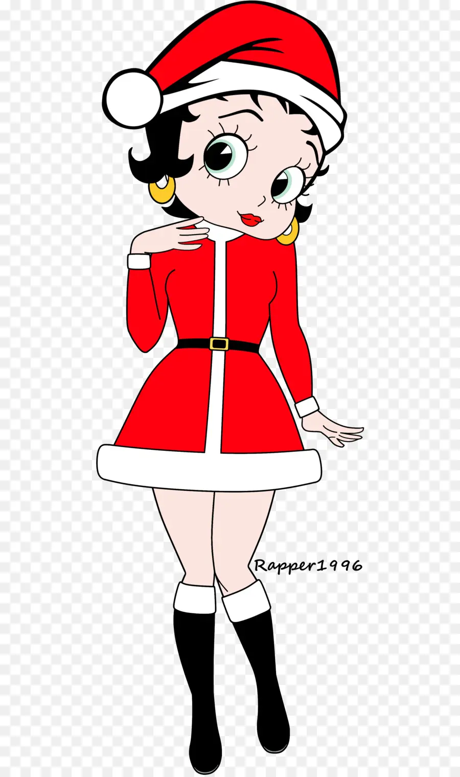 Betty Boop，Tenue Du Père Noël PNG