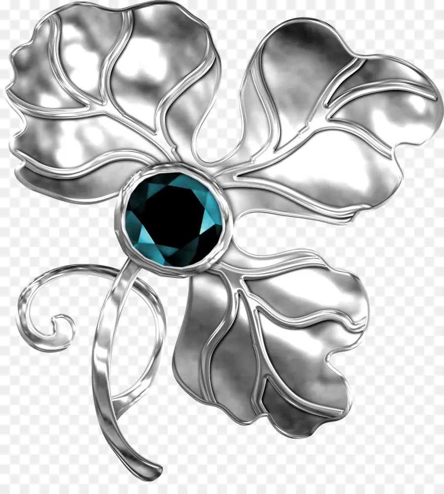 Broche En Argent，Trèfle PNG