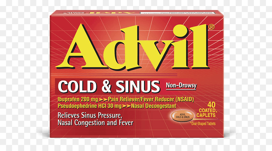 Advil Rhume Sinus Nondrowsy，Advil Multisymptom Froid Enduit Comprimés 10 Comprimés PNG