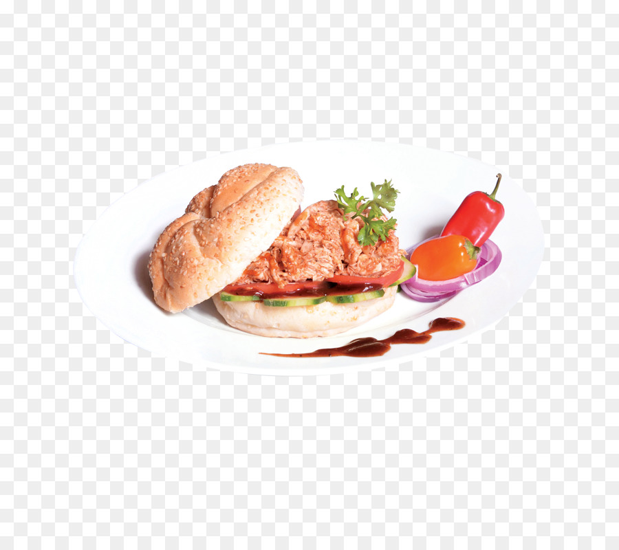 Burger De Saumon，Poulet Barbecue PNG