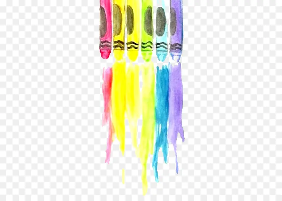 Crayons Fondus，Couleurs PNG