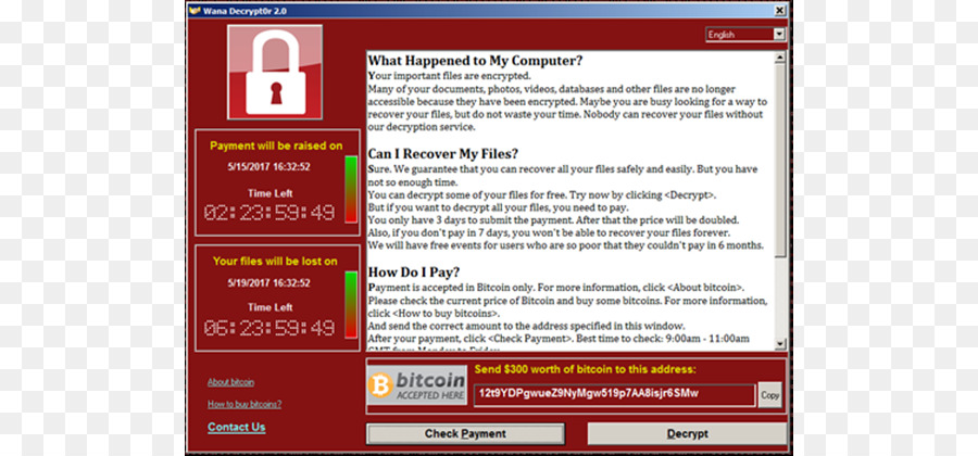 Wannacry Attaque Ransomware，Ransomware PNG