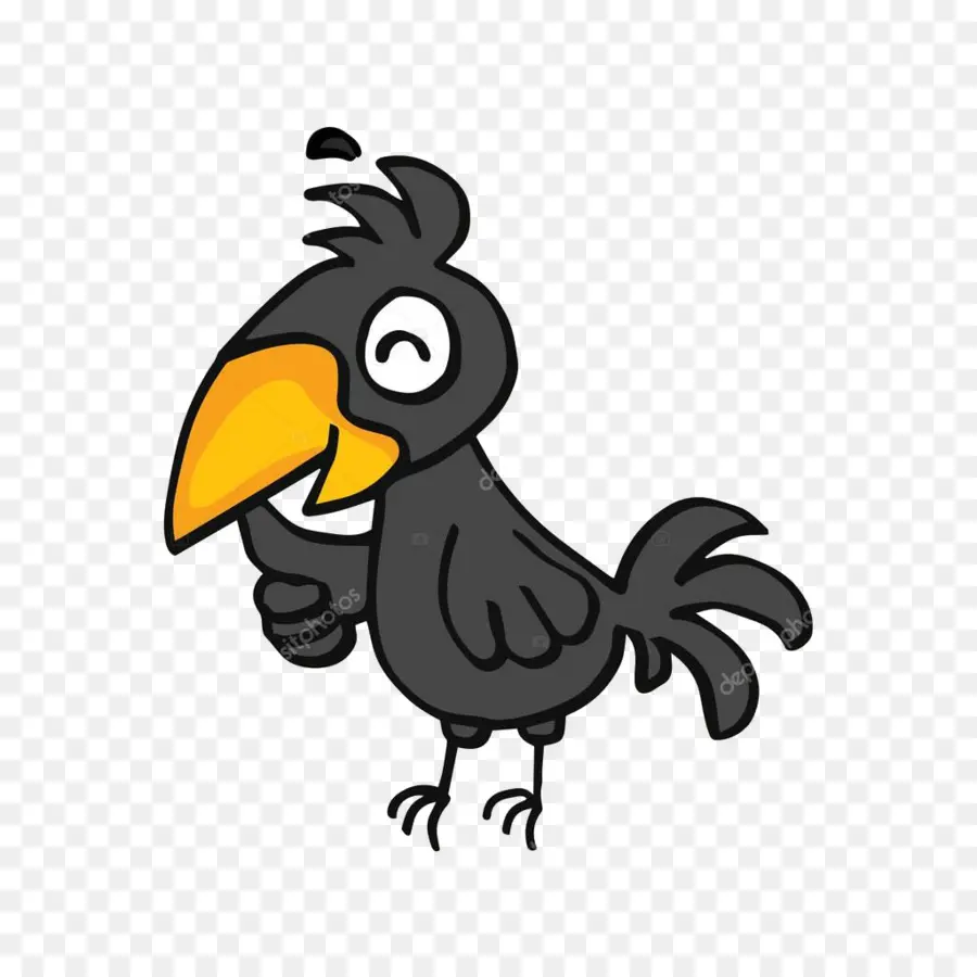 Oiseau De Dessin Animé，Noir PNG