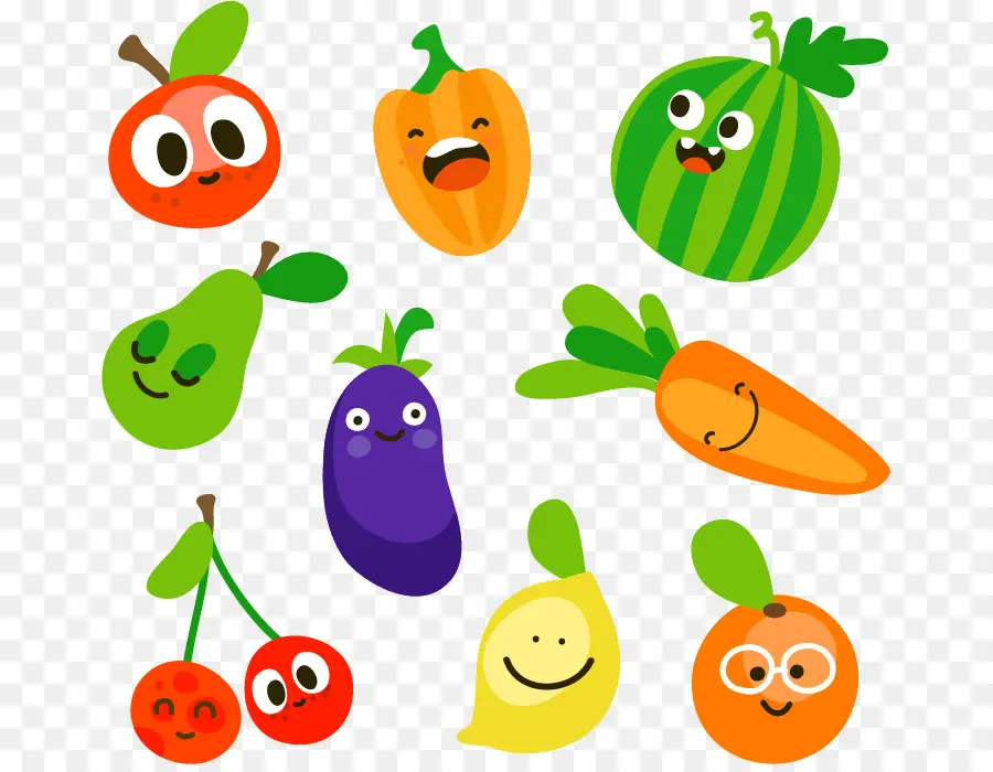 Fruits De Dessin Animé，Mignon PNG