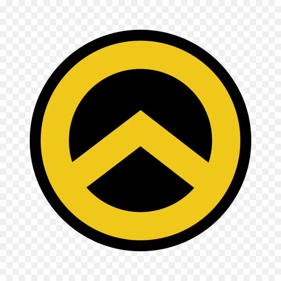 Cercle Jaune Et Noir，Signe PNG