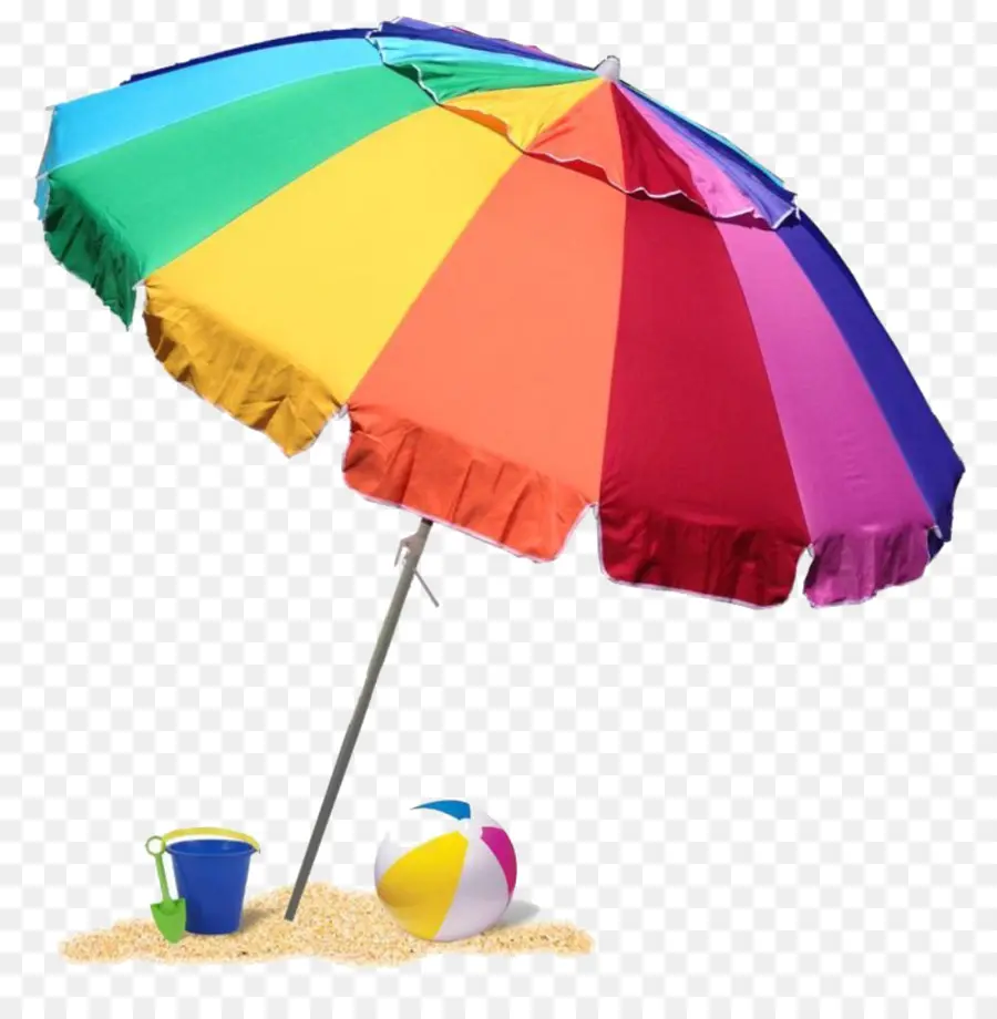 Parapluie Coloré，Sable PNG