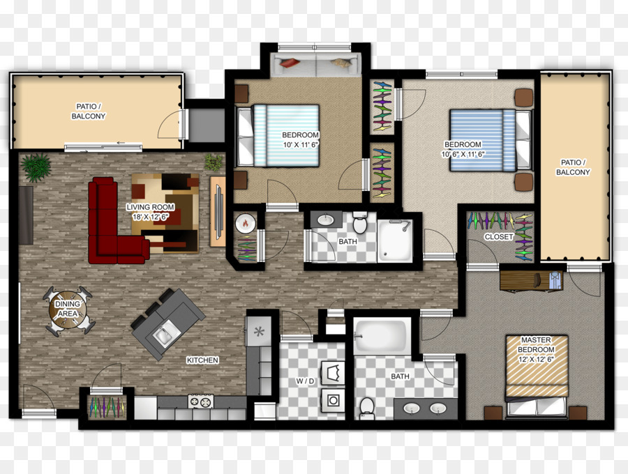 Disposition De L'appartement，Plan D'étage PNG