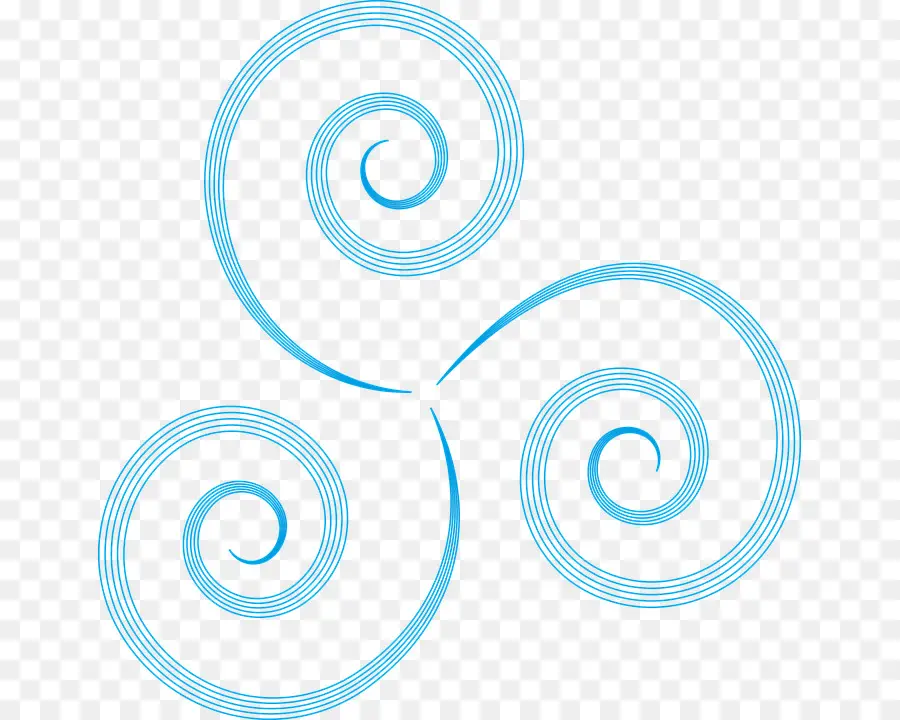 Spirales Bleues，Modèle PNG