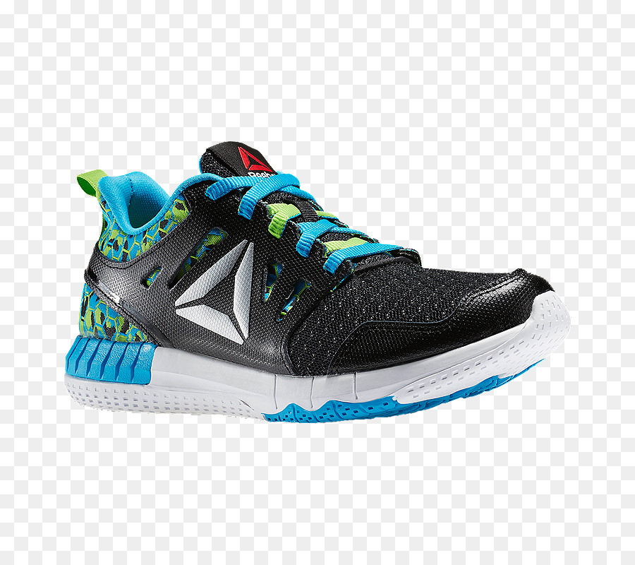 Chaussure De Course，Noir Et Bleu PNG