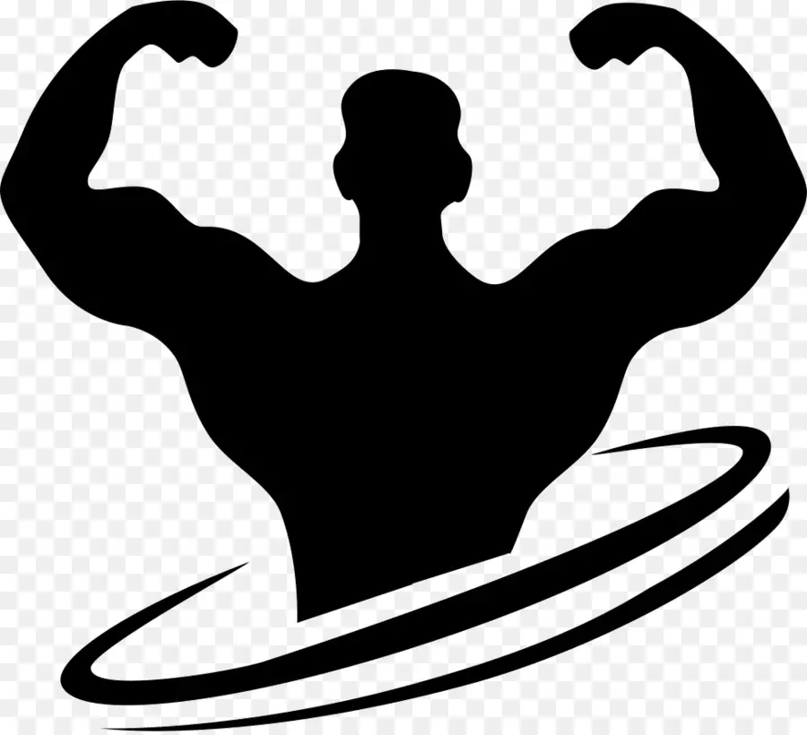 Silhouette Musclée，Force PNG