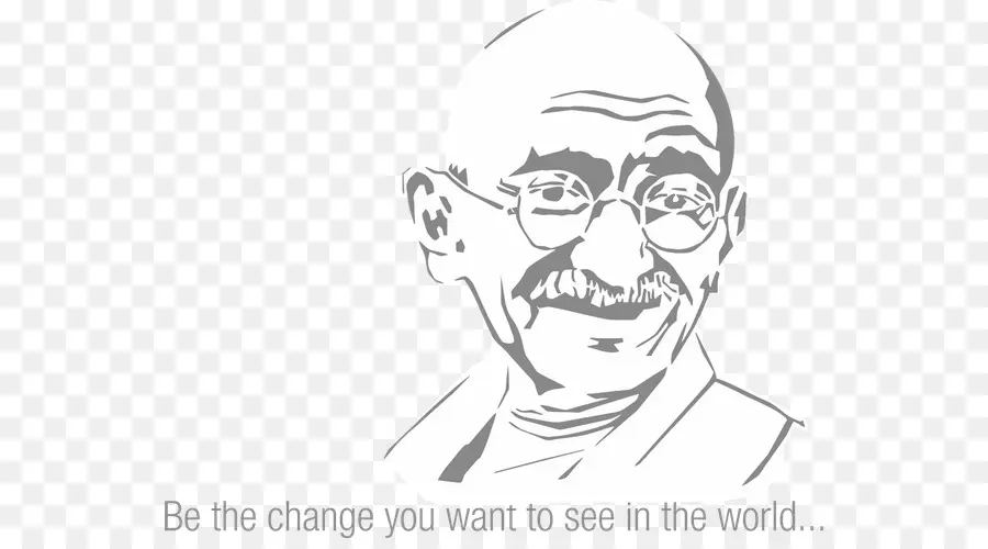 Illustration De Gandhi，Citation PNG