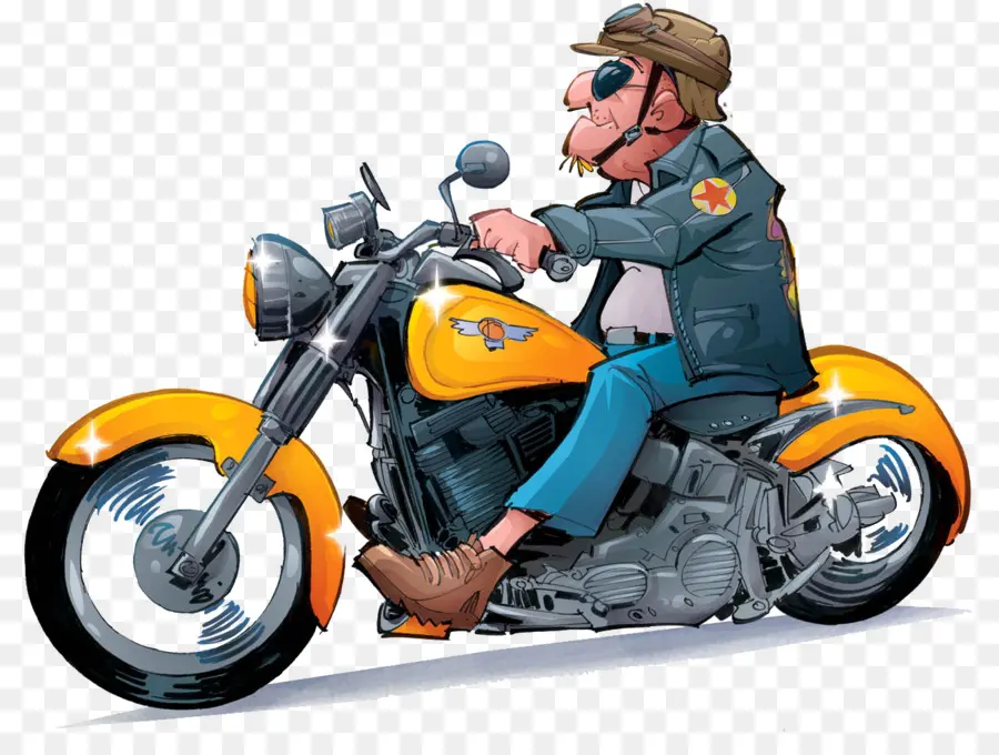 Motard De Dessin Animé，Moto PNG