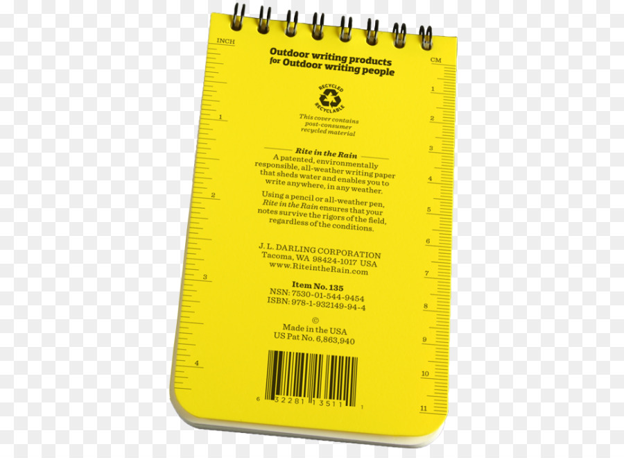 Ordinateur Portable，Pack De 2 Ems Statistiques De L état Civil Rite In The Rain 3x5 Poche Pour Ordinateur Portable PNG