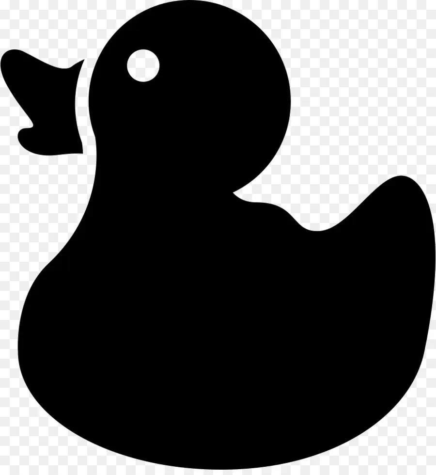 Silhouette De Canard Noir，Oiseau PNG