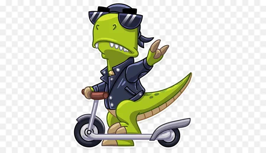 Dinosaure Cool，Scooter PNG