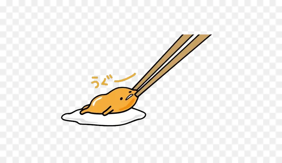 Gudetama Avec Des Baguettes，œuf PNG