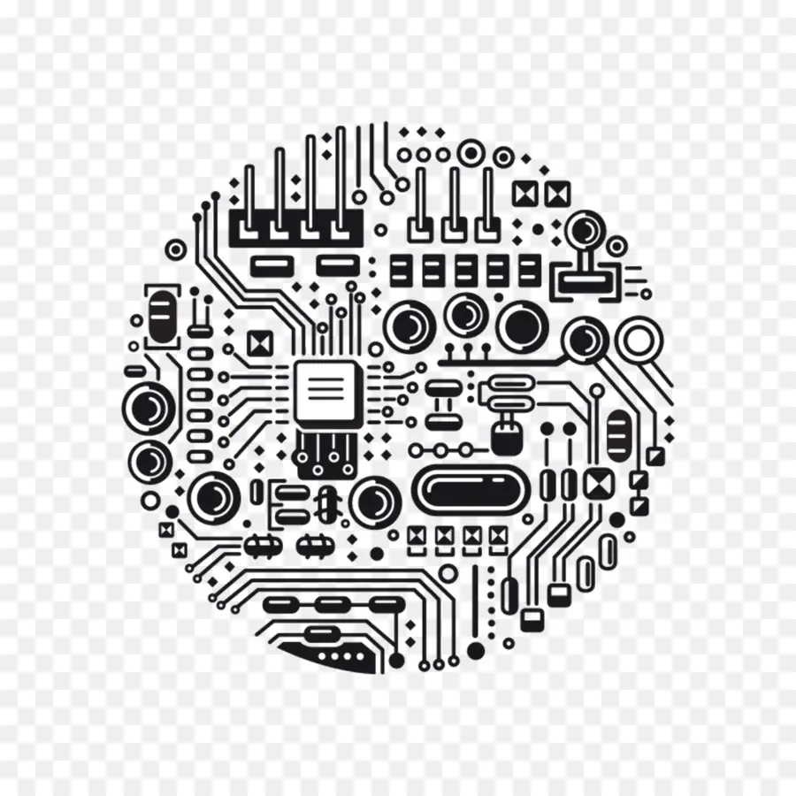 Circuit Imprimé，Électronique PNG