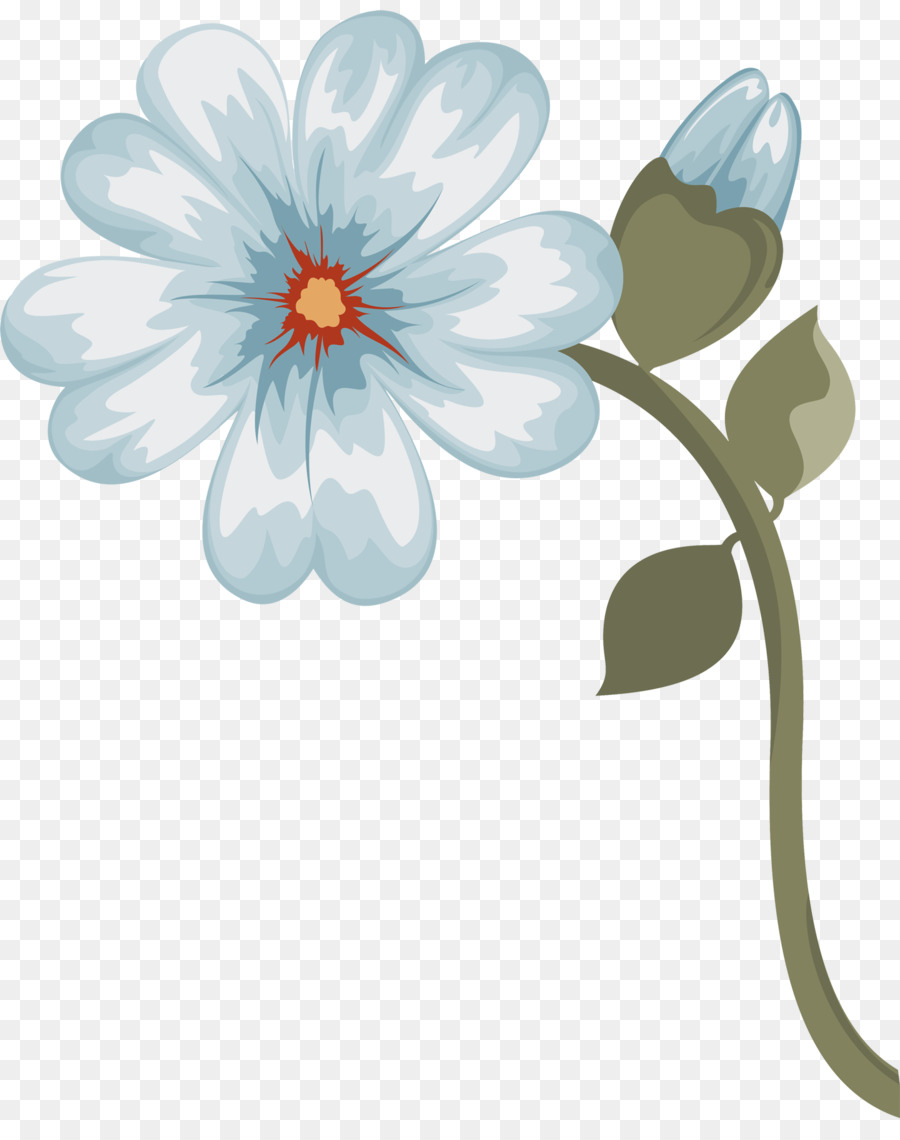 Fleurs Bleues，Floral PNG