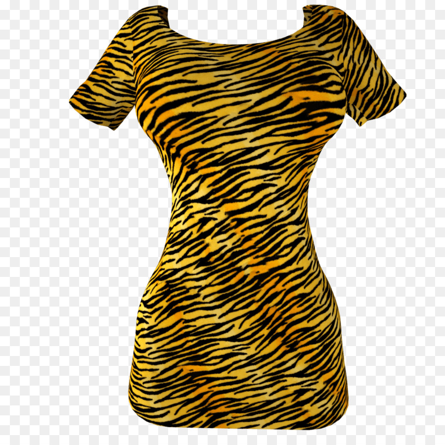 Robe à Imprimé Tigre，Mode PNG