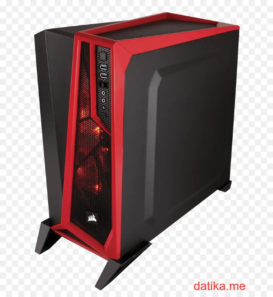 Boîtier D'ordinateur Noir Et Rouge，Pc PNG