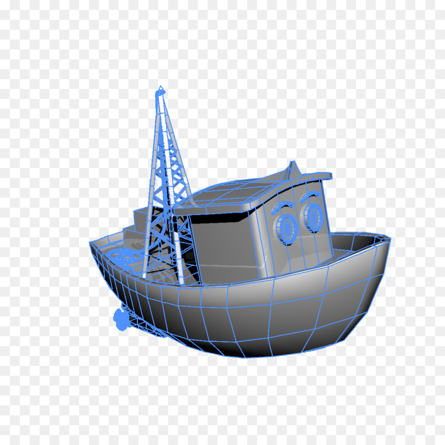 Modèle De Bateau 3d，Filaire PNG