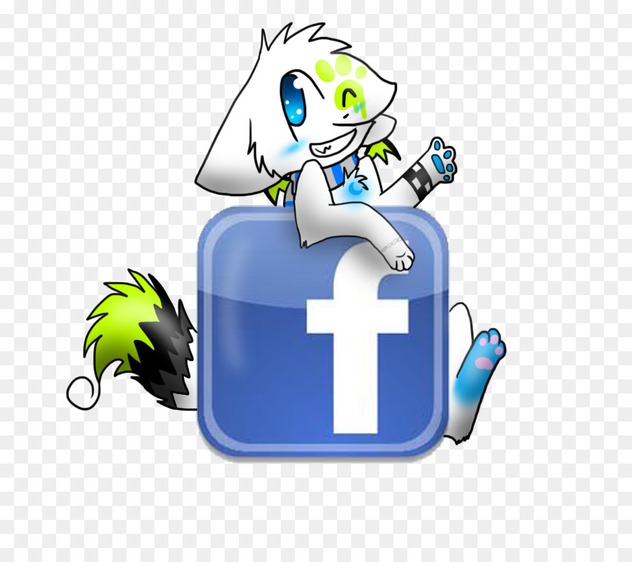 Personnage De Dessin Animé Avec Logo Facebook，Réseaux Sociaux PNG