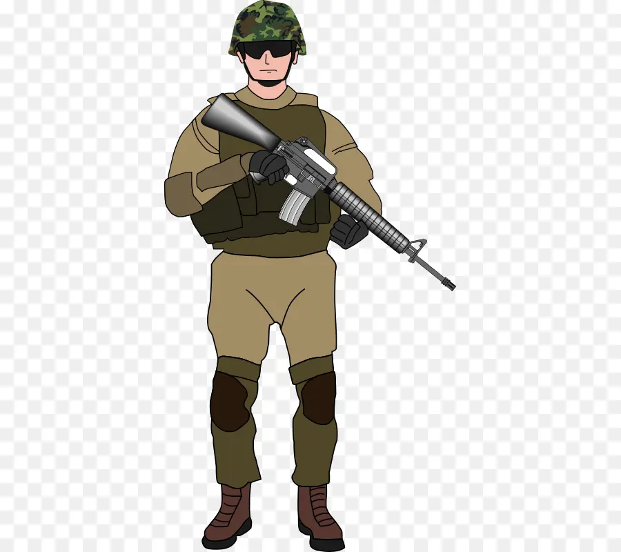 Soldat Avec Fusil，Militaire PNG