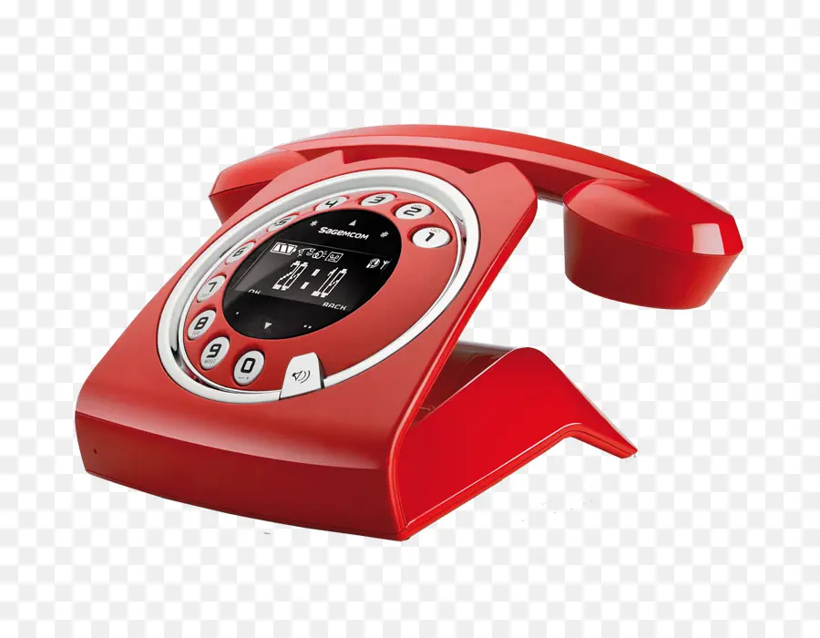 Téléphone Rouge，Rétro PNG