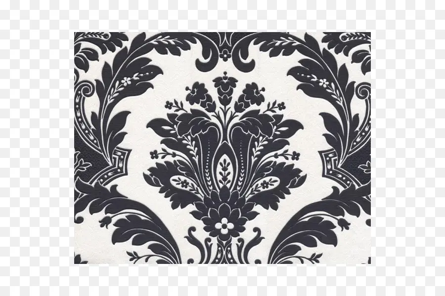 Motif Floral Noir Et Blanc，Ornement PNG