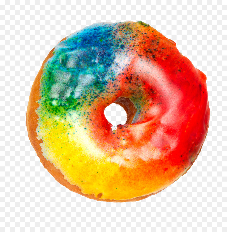 Beignet Coloré，Arc En Ciel PNG