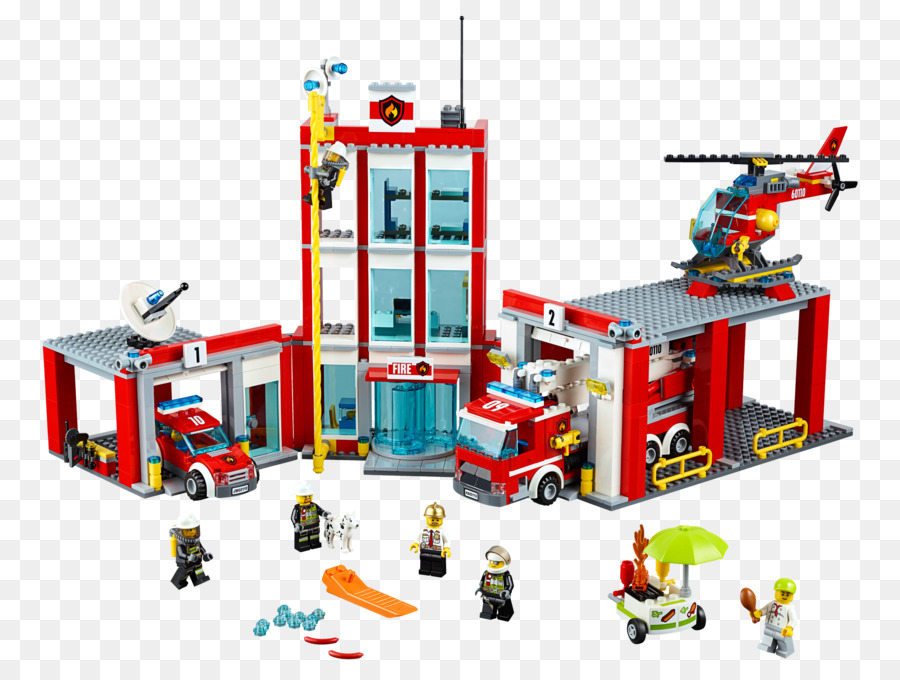 Caserne De Pompiers Lego 60110，Lego PNG