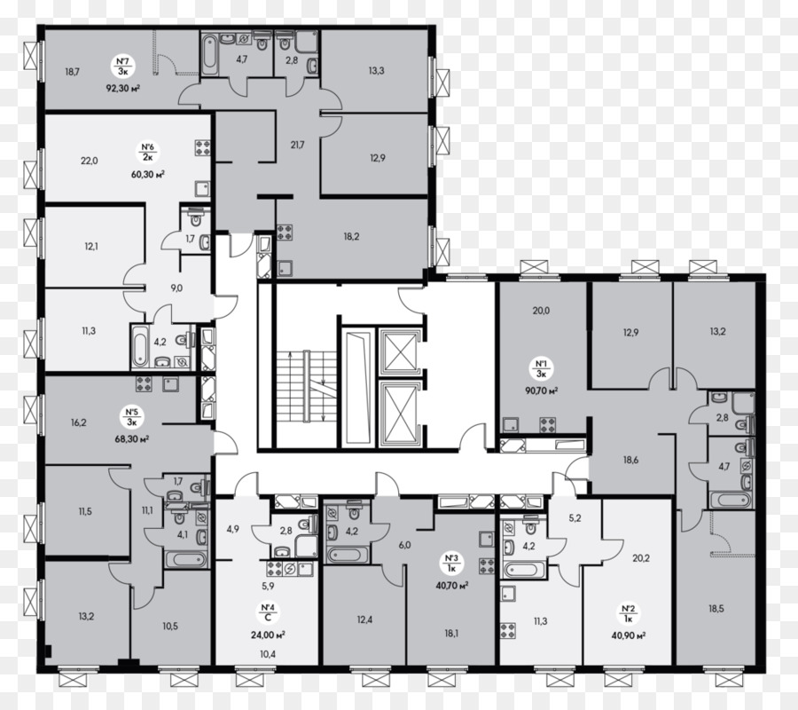 Plan D étage，L Architecture PNG