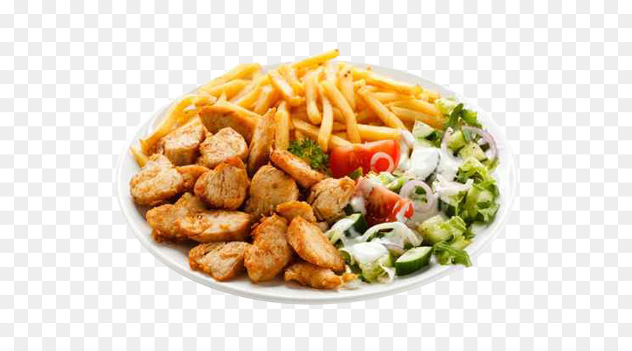 Poulet Et Frites，Salade PNG