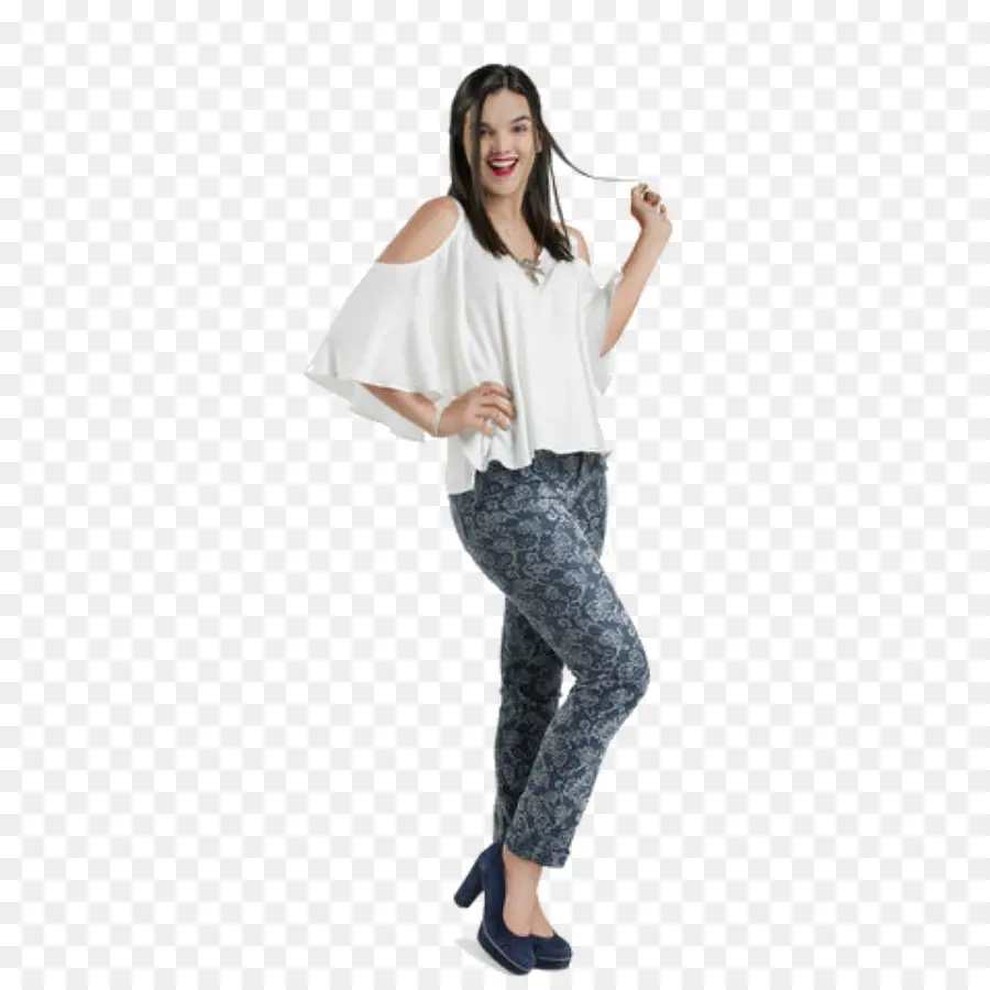 Femme En Tenue Décontractée，Modèle PNG