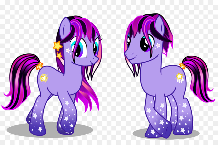 Poney Violet，étoiles PNG