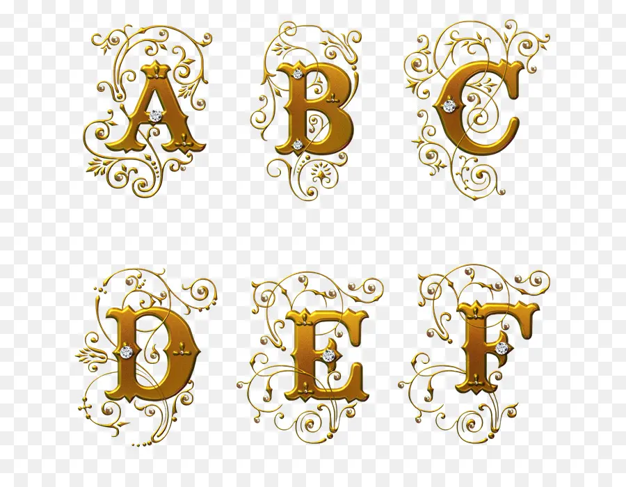 Lettres Décoratives，Alphabet PNG