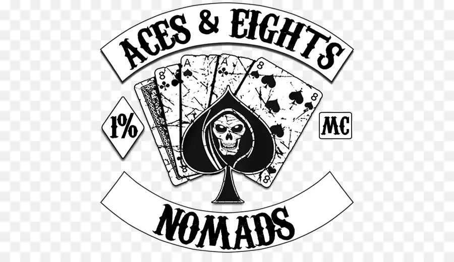 Logo Des As Et Des Huit Nomades，Club De Moto PNG